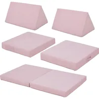 [en.casa] Spielsofa Norhulta 5-tlg. 120x66x46 cm Cord Rosa