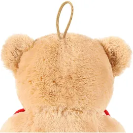 Brubaker Teddy Plüschbär mit Herz Rot - Viel Glück - 25 cm - Teddybär Plüschteddy Kuscheltier Schmusetier - Stofftier Braun Hellbraun