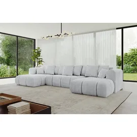 altdecor Eckcouch Cord 6-Sitzer Grau