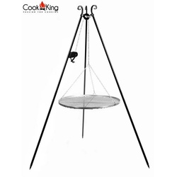 COOK KING Feuerstelle Schwenkgrill 180 cm – Grillrost aus Edelstahl 60 c