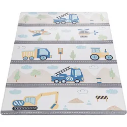 Kinderteppich PACO HOME "Chicos 561", bunt (mehrfarbig), B:155cm H:4mm L:230cm, Polyester, Teppiche, Flachgewebe, Spielteppich, Motiv Fahrzeuge, Kinderzimmer