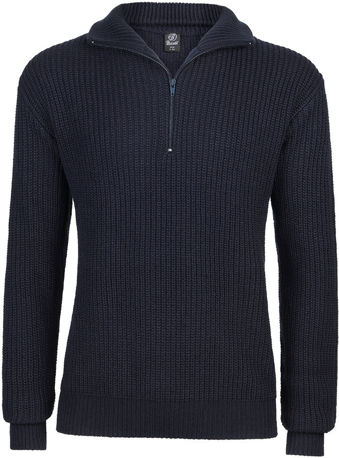 Brandit Marine Pullover Troyer, blauw, L