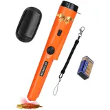 Metalldetektor Klein Tragbar Metalldetektor Pinpointer, Metallsuchgerät IP66 Wasserdicht Pinpointer Hand Metalldetektor mit Holster Pin Pointer Metallsucher für Goldsuche Schmuck Kinder Geschenk