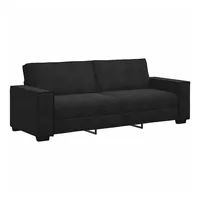vidaXL 3-Sitzer-Sofa Schwarz 180 cm Samt