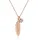 Elli Halskette Feder Boho Anhänger mit Kristall 925 Sterling Silber Rosévergoldet