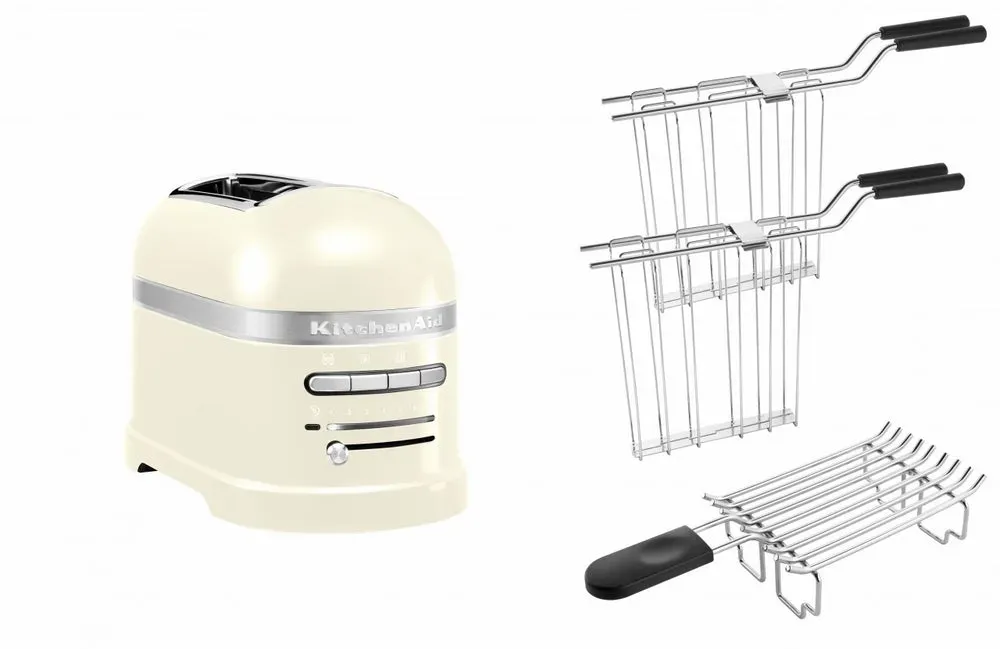 Preisvergleich Produktbild KitchenAid Paket 2, 2-Scheiben Toaster Artisan 5KMT2204 - Crème