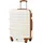 luxuskollektion Hartschalen-Trolley 4-Rollen 56 cm / 40 l weiß/braun