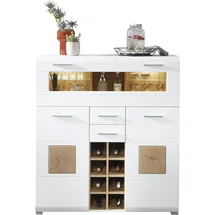 Innostyle Barschrank Fun Plus 120 x 129 x 37 cm Weiß/Braun