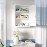 Medizinschrank, Apothekerschrank mit 3 Fächern, 2 Schlüsseln