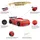 Aileenstore Kinderbett Rio 90 x 200 cm Holz weiß/rot