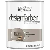 SCHÖNER WOHNEN-Farbe Wandfarbe Designfarbe  (Edles Kaschmirbraun, Matt, 1 l, Konservierungsmittelfrei)