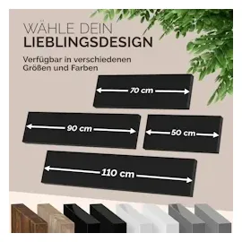 CASARIA Wandregal 50 x 3,8 x 23 cm Schwarz