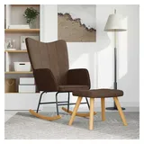vidaXL Schaukelsessel mit Hocker 0 x 0 x 0 cm Braun
