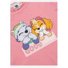 Paw Patrol Schlafanzug Good vibes Pyjama Set Kurzarm in grau/rosa - 122, - 128,