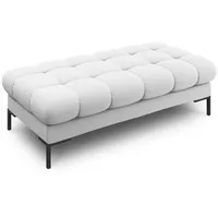Micadoni Bank, Hellgrau, Textil, 2-Sitzer, 133x41x62 cm, Hergestellt in