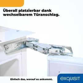 Exquisit EKS131-V-FE-090E Einbaukühlschrank (135 l, 880 mm hoch, Weiß)