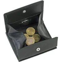 Wiener-Schachtel mit großer Kleingeldschütte LEAS, in Echt-Leder, grün - Special Edition