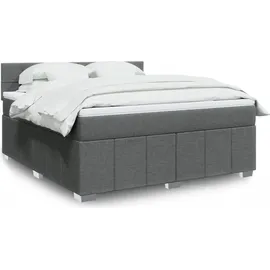 vidaXL Boxspringbett 180 x 200 cm Dunkelgrau