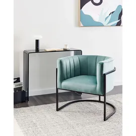 Beliani Sessel LARVIK II Samtstoff 72 x 71 x 70 cm Mintgrün