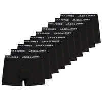 JACK & JONES Solid Trunks black/black L 10er Pack