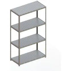 Meta Weitspannregal Speed Rack 2470 x 1700 x 800 mm verzinkt + 4 Fachebenen + Spanplatten