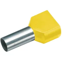 CIMCO 187712 Zwillings-Aderendhülse 6 mm2 Teilisoliert Gelb 100 St.