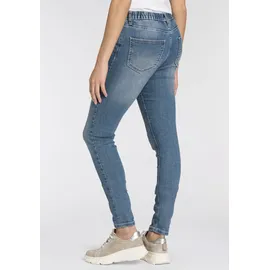FLASHLIGHTS Jeansjeggings (Packung, 2er-Pack) enge Passform, Röhrenjeans, Used-Look-Waschung, hohe Leibhöhe blau 42