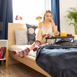 Relaxdays Betttablett braun 61,5 x 30,0 cm