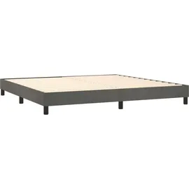 vidaXL Boxspringbett 200 x 200 cm Dunkelgrau