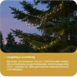 Star Trading Star LED-Lichterkette 'Akku', 160 warmwhite LED, - Schwarz