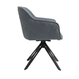 ab:stil.art.moebel Esszimmerstuhl Drehstuhl mit Armlehnen ocean schwarz Watson