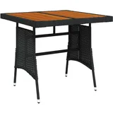 vidaXL Gartentisch 70 x 70 x 72 cm Schwarz