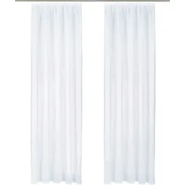 OTTO home Gardine OTTO HOME "Belem" Gr. 4, weiß, B:140cm H:245cm, Voile, Polyester, Gardinen, Gardine, 1 bzw. 2 Schals, Vorhang, Fertiggardine, Kreise
