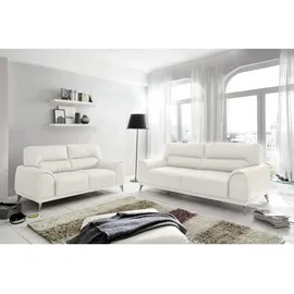 Mivano Mid.you 3-Sitzer-Sofa, Weiß, Metall, 210x92x96 cm, Made in EU, Wohnzimmer, Sofas / Couches, Sofas, 3-Sitzer Sofas