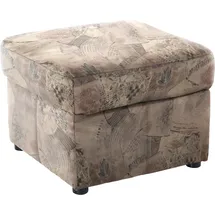 DOMO collection Polsterhocker Bahia Mikrofaser 58 x 42 x 58 cm Braun