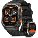 KOSPET TANK M3 Ultra GPS Smartwatch für Herren Smartwatch Damen 480mAh Akku 5 ATM & IP69K Wasserdicht Herzfrequenz Monitor Schlaftracker für Vate... - Schwarz