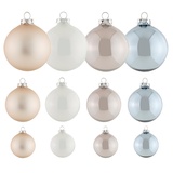 Home Affaire Weihnachtsbaumkugel »Zoteux, Eiszeit, Weihnachtsdeko, Christbaumschmuck aus Glas«, (Set, 40 St.), blau