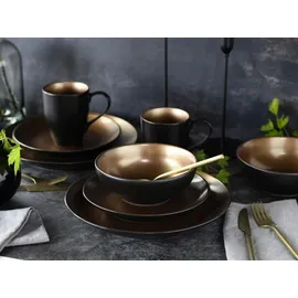 CreaTable Glamour Kombiservice 16-tlg. gold/schwarz