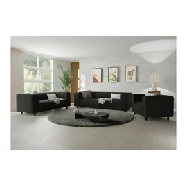 s-style möbel S-STYLE Polstergarnitur 3+2+1 Tove schwarz Cord