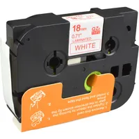 Ampertec P-Touch Band kompatibel zu TZe-242 rot auf weiß