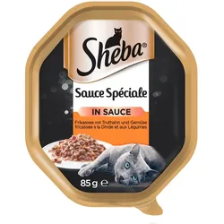SHEBA Sauce Speciale 85g mit Pute und Gemüse - Nassfutter in Sauce