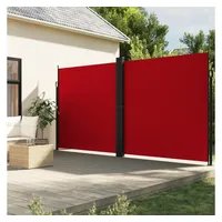 vidaXL Seitenmarkise Ausziehbar Rot 200x1200 cm