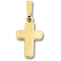 Ketten-Anhänger ONE ELEMENT "Kreuz Anhänger aus 333 Gelbgold", gold, Schmuckanhänger, Damen, Gelbgold 333, Damen Gold Schmuck
