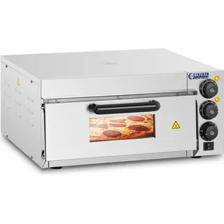 Royal Catering RCPO-2000-1PE Pizzaofen elektrisch 2000W 1 Kammer Pizzabackofen Pizza Ofen Schamotte Schamotteboden