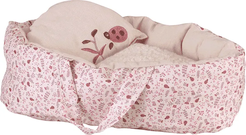 Puppentrage Babytragetasche Marienkäfer 30x25x15 cm rot/schwarz/weiß Baumwolle/Polyester - Egmont Toys - Wendbar, Decke & Kissen inkl.