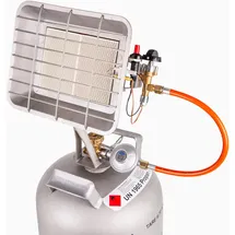 Gazcamp Heizstrahler Flaschenheizstrahler Piezo/ Zündsicherung, 4,4 kW