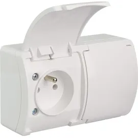 Doktorvolt Doppelsteckdose IP44 Weiß 2 St.