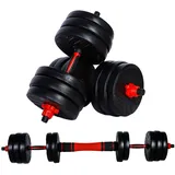 Hantel set 2er Kurzhantel Langhantel Hantel Dumbbell Gewichte verstellbar 30kg