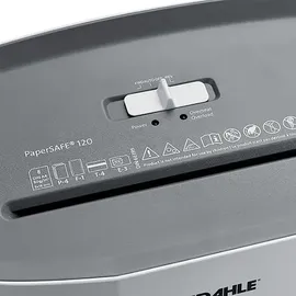 DAHLE PaperSAFE 120 Aktenvernichter 8 Blatt Partikelschnitt P-4, öl- & wartungsfrei, 12 Liter) grau