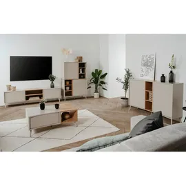 CaliCosy Couchtisch Beige Eiche 60 x 40 x 94 cm